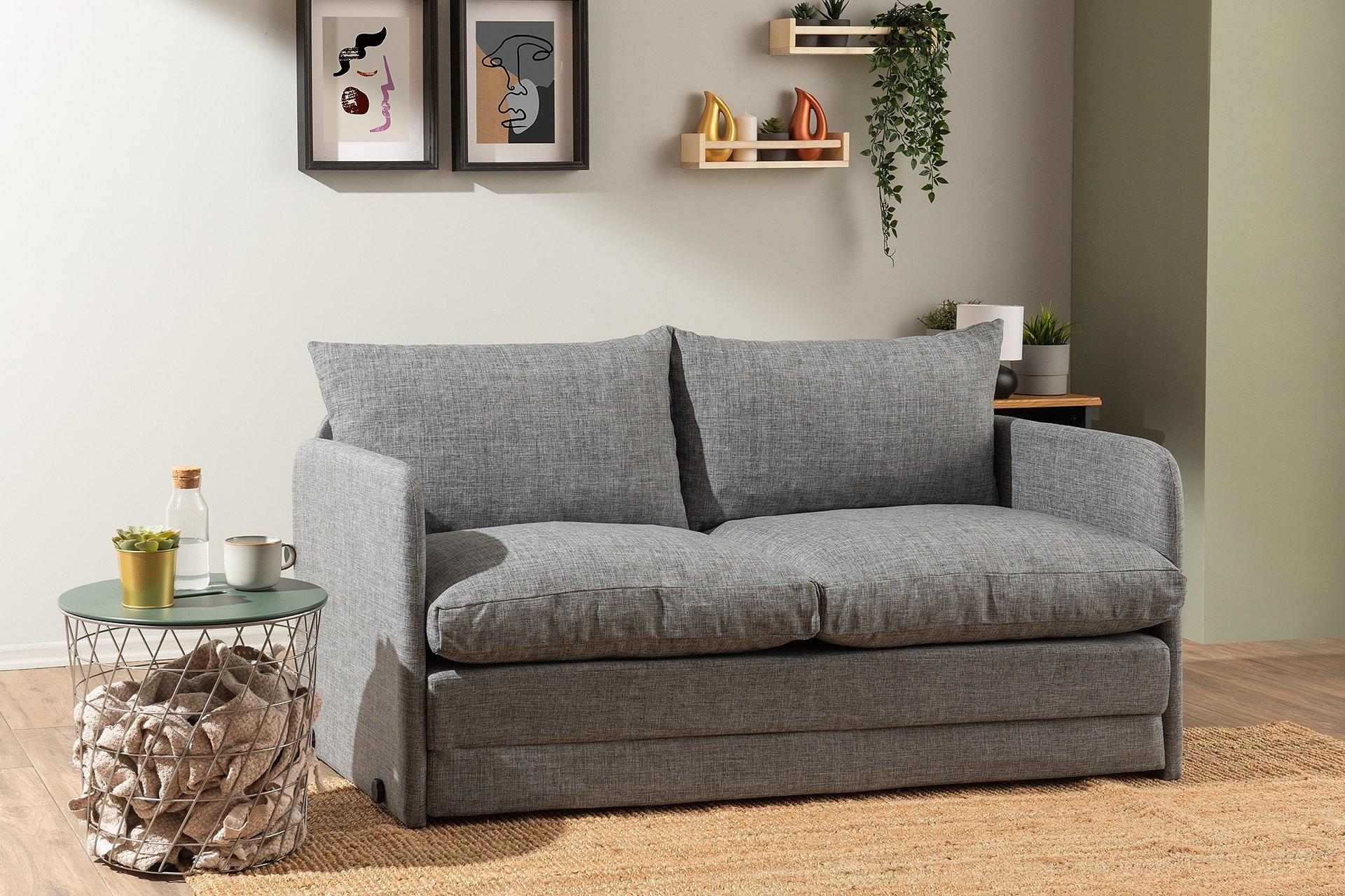 Saga Xl Sofa Bed 2-Seater Light Grey 2