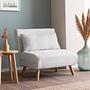 Foldable Sofa Bed 1-Seater White 1
