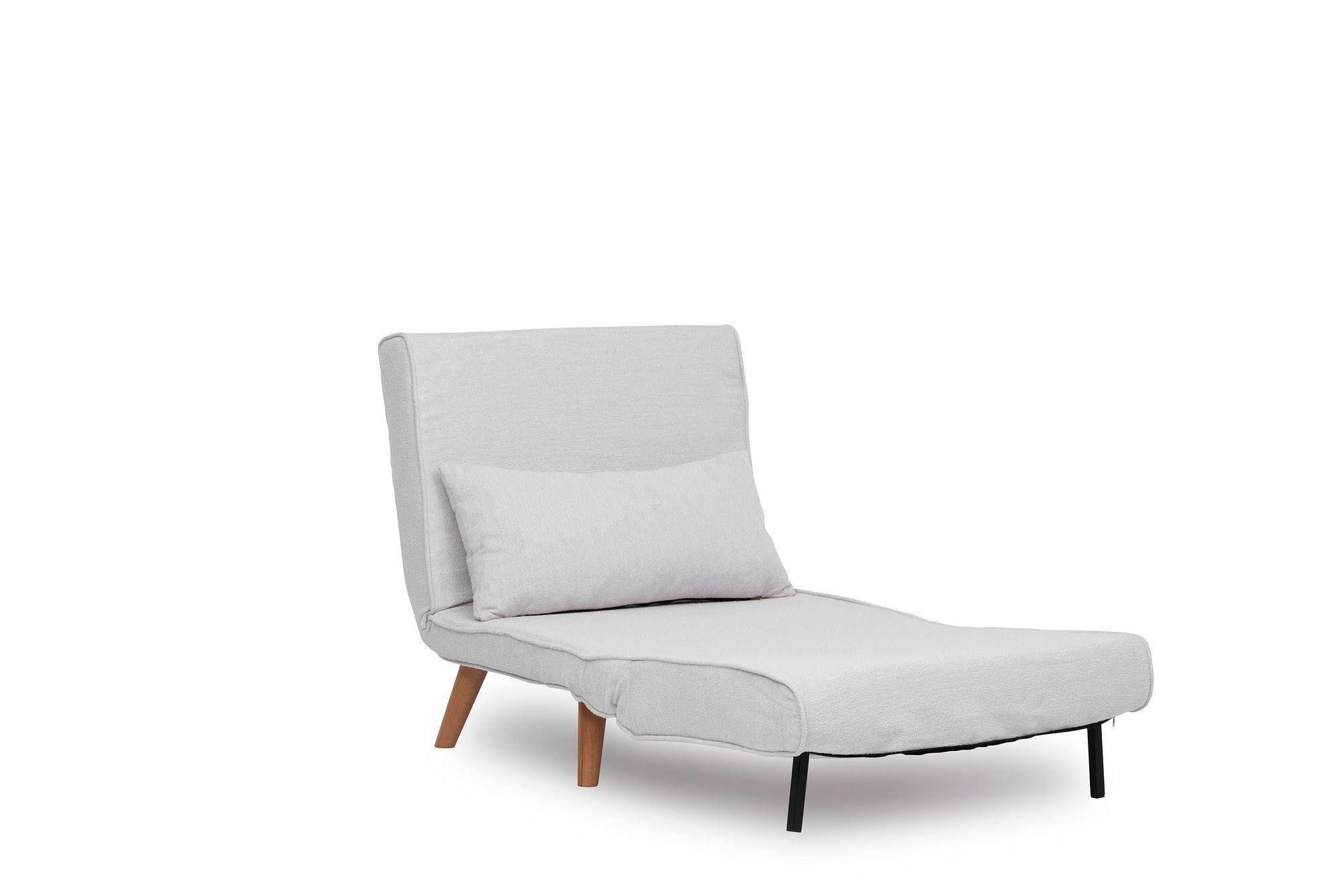 Foldable Sofa Bed 1-Seater White 9