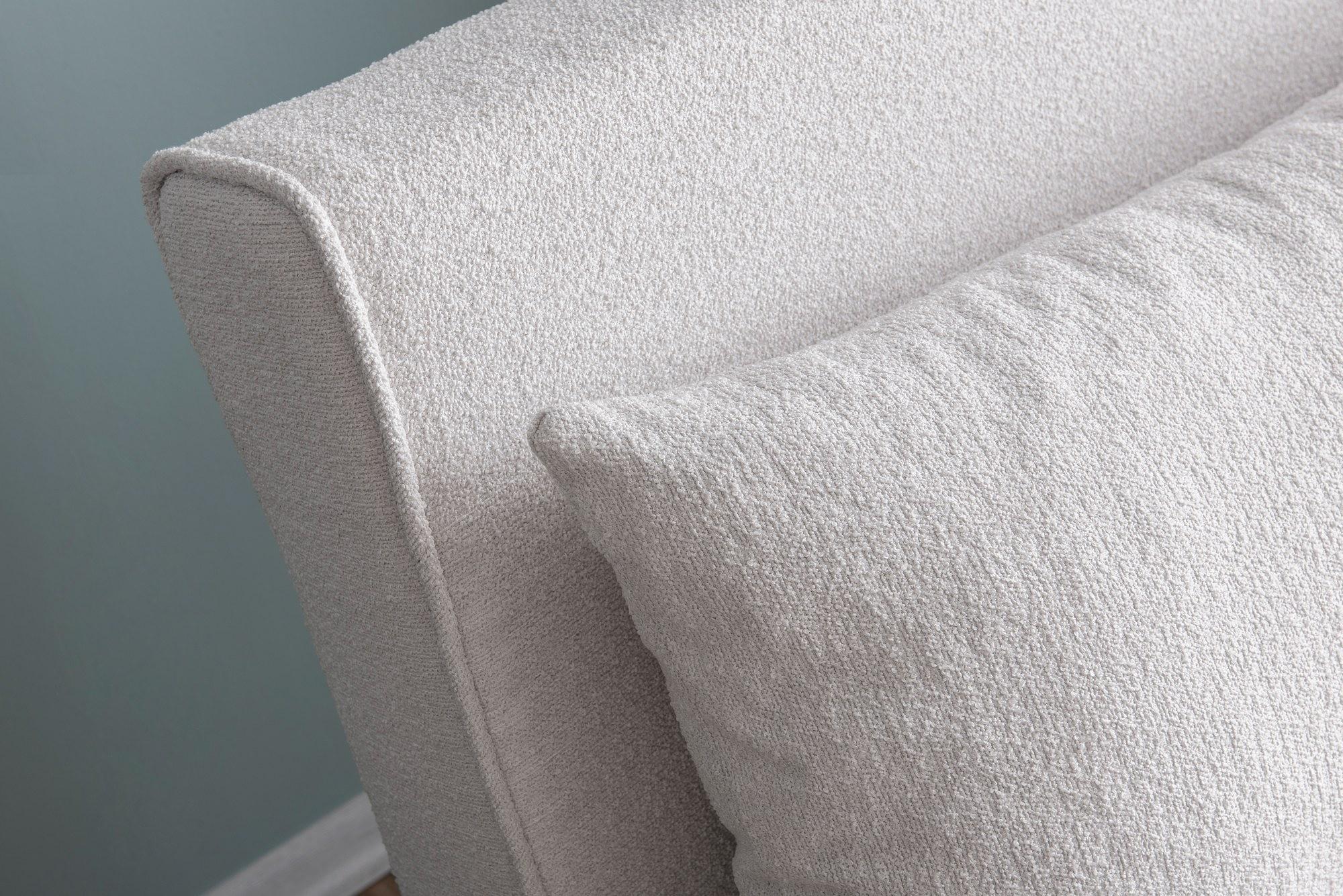 Foldable Sofa Bed 1-Seater White 5