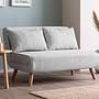 Foldable Sofa Bed 2-seater Grey 1