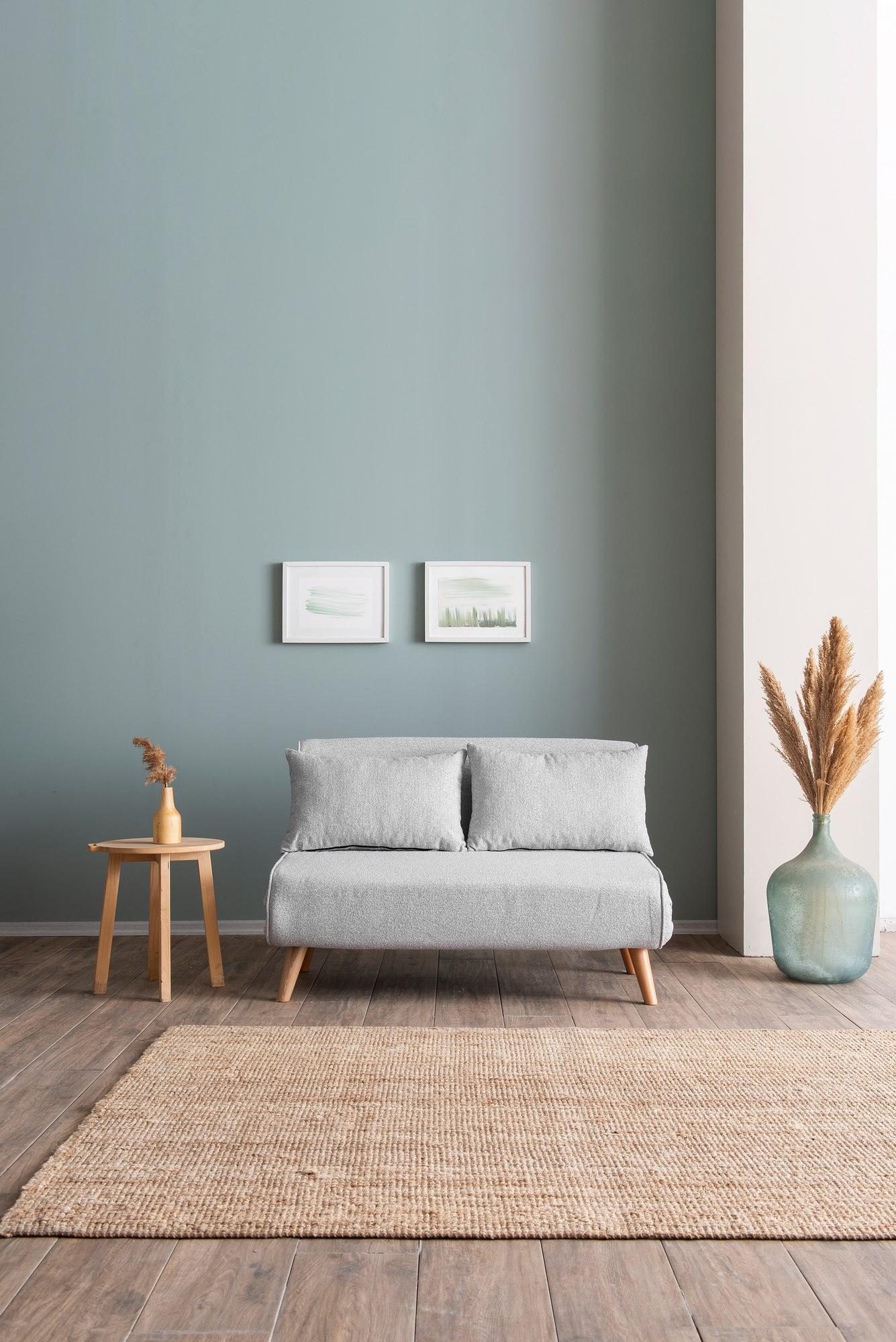 Foldable Sofa Bed 2-seater Grey 3