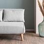 Foldable Sofa Bed 2-seater Grey 4