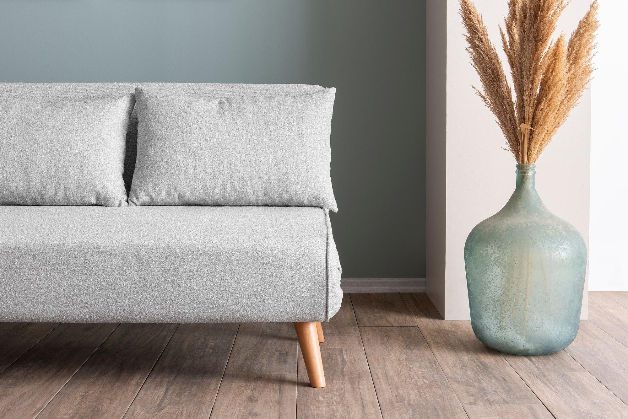 Foldable Sofa Bed 2-seater Grey 4
