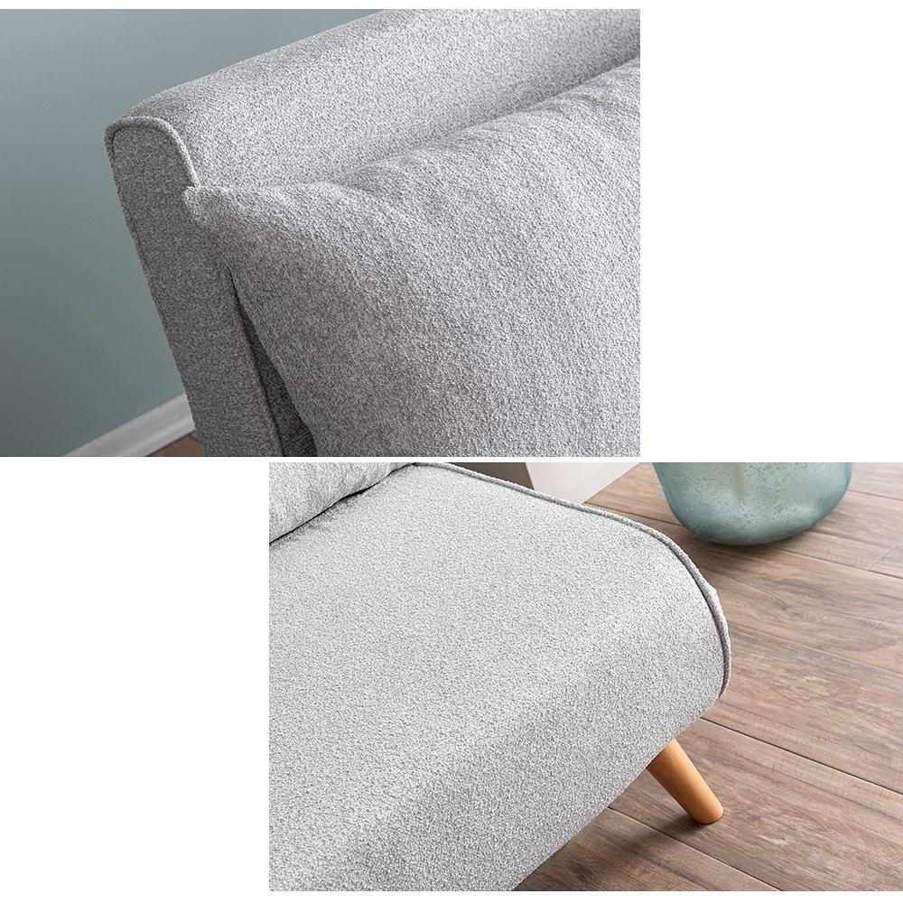 Foldable Sofa Bed 2-seater Grey 6