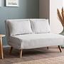 Foldable Sofa Bed 2-Seater White 1