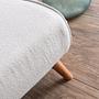 Foldable Sofa Bed 2-Seater White 6