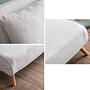 Foldable Sofa Bed 2-Seater White 9