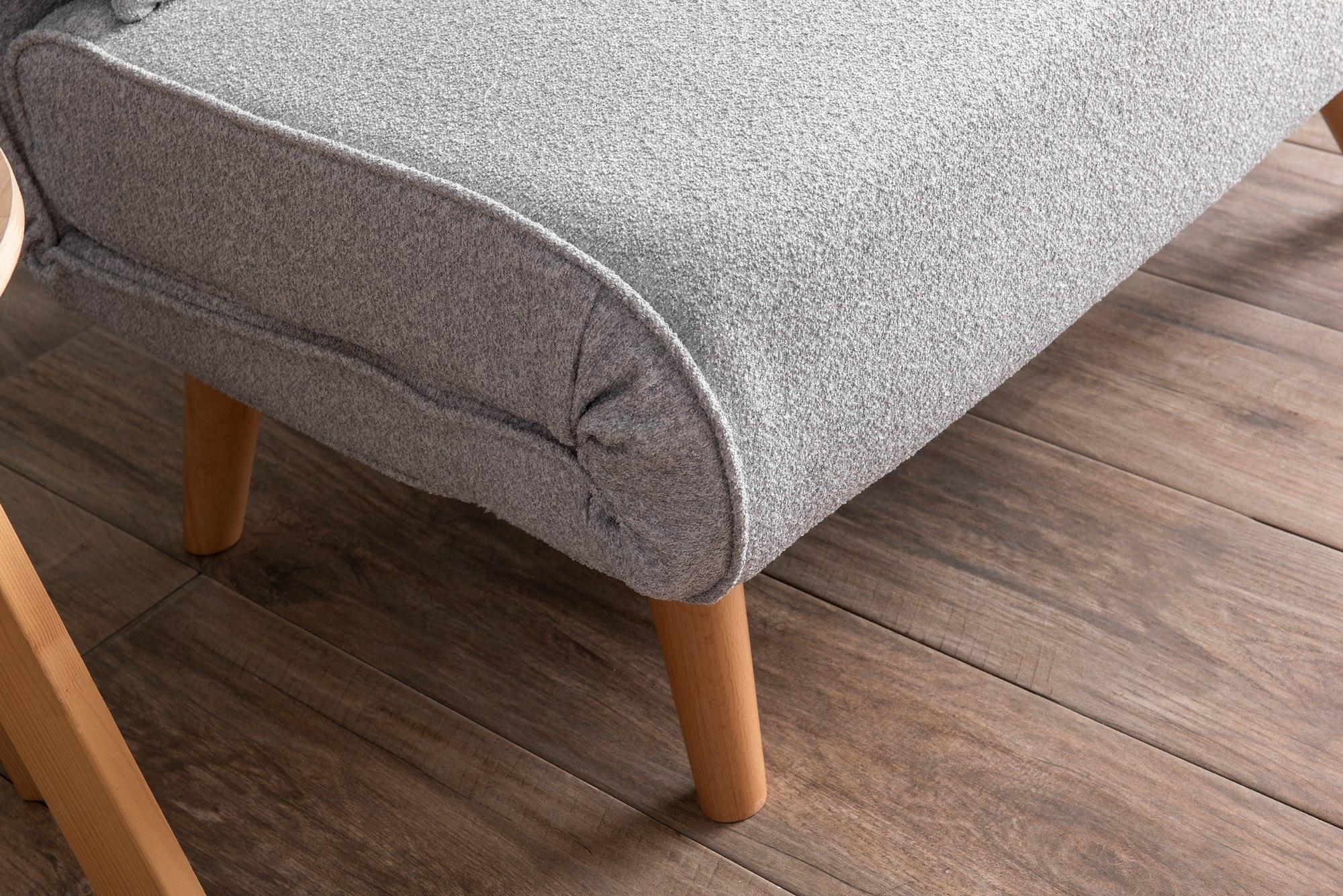 Foldable sofa bed 1-seater grey 5