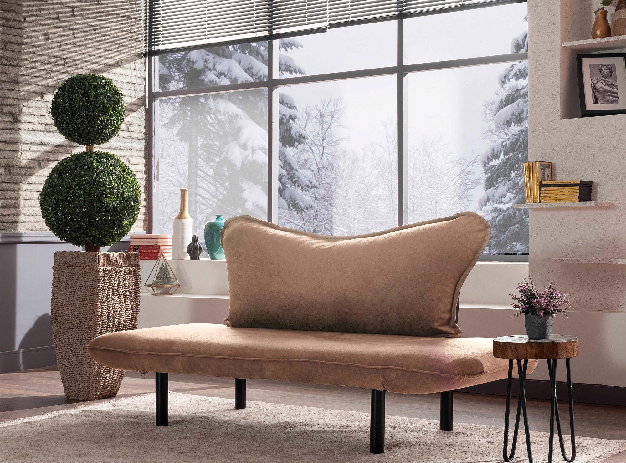 Chatto Sofa Bed 2-Seater Light Brown 2