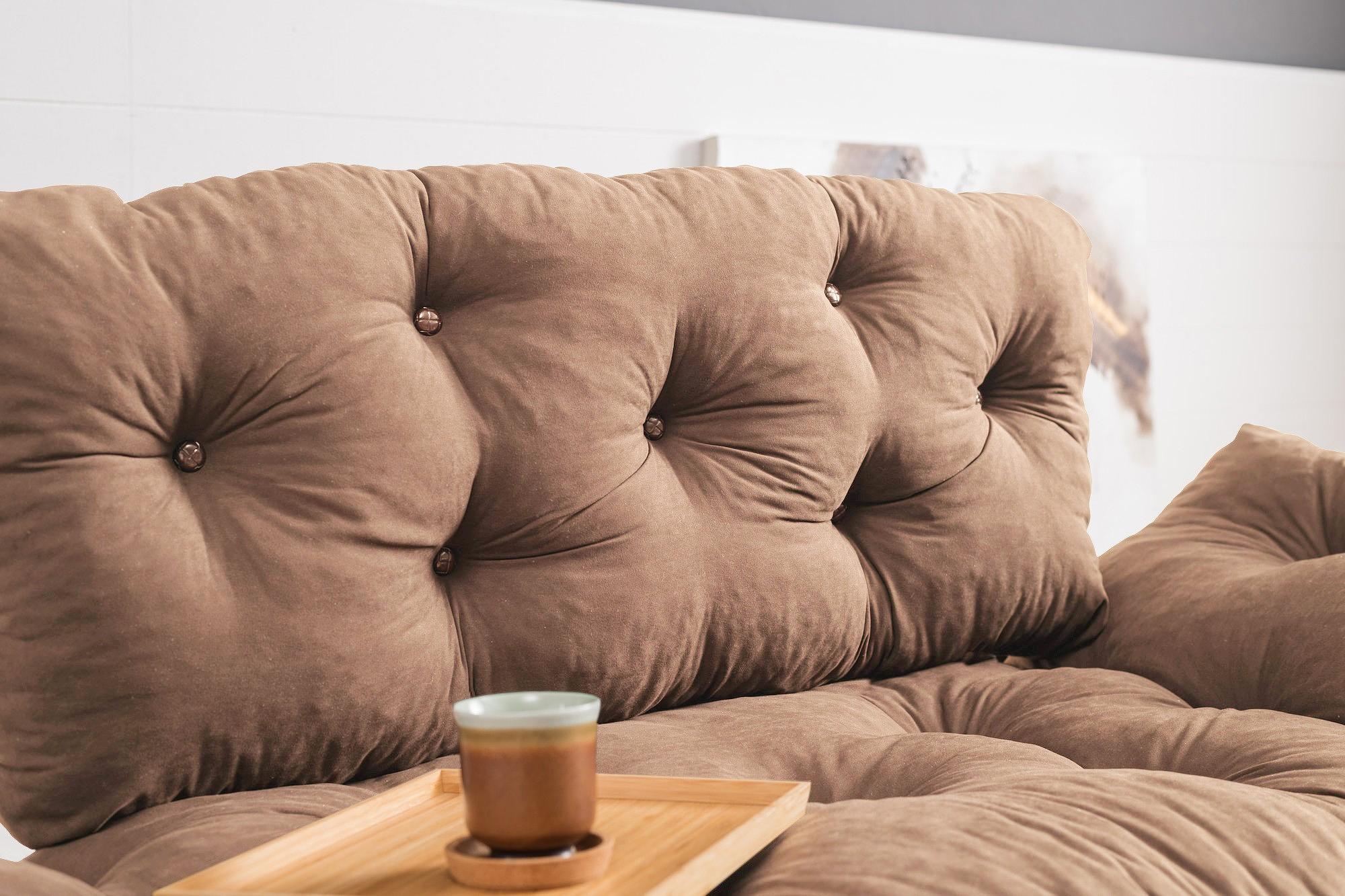 Nitta Sofa Bed 2-Seater Light Brown 6