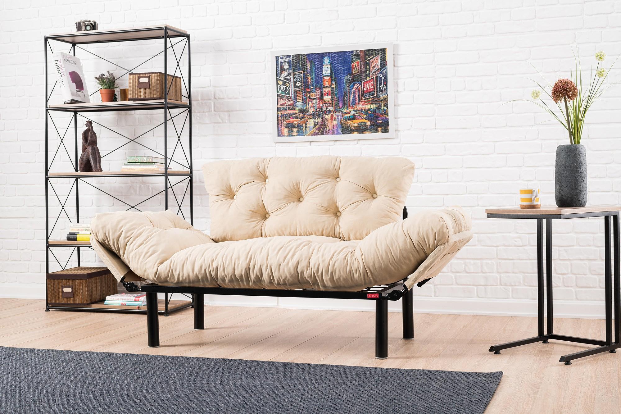 Nitta Sofa Bed 2-Seater Cream 9