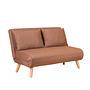 Fold-out sofa bed 2-seater brown 0