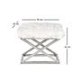 Capraz Plush Pouf Silver White 3