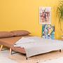 Fold-out sofa bed 2-seater brown 4