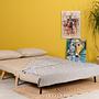Foldable Sofa Bed 2-seater Cream 4