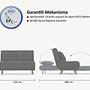 Foldable Sofa Bed 2-seater Cream 7
