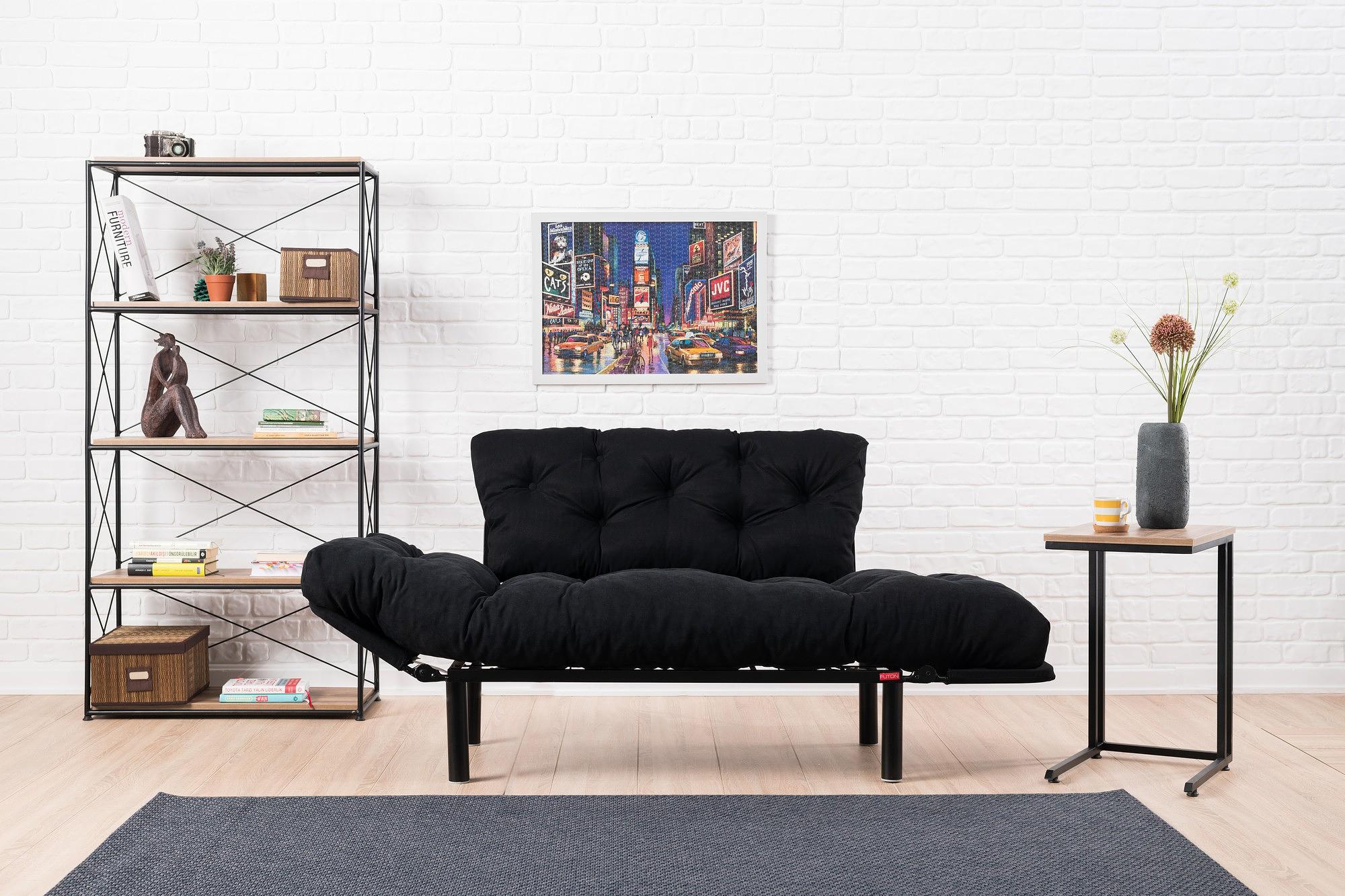 Nitta Sofa Bed 2-seater Black 5