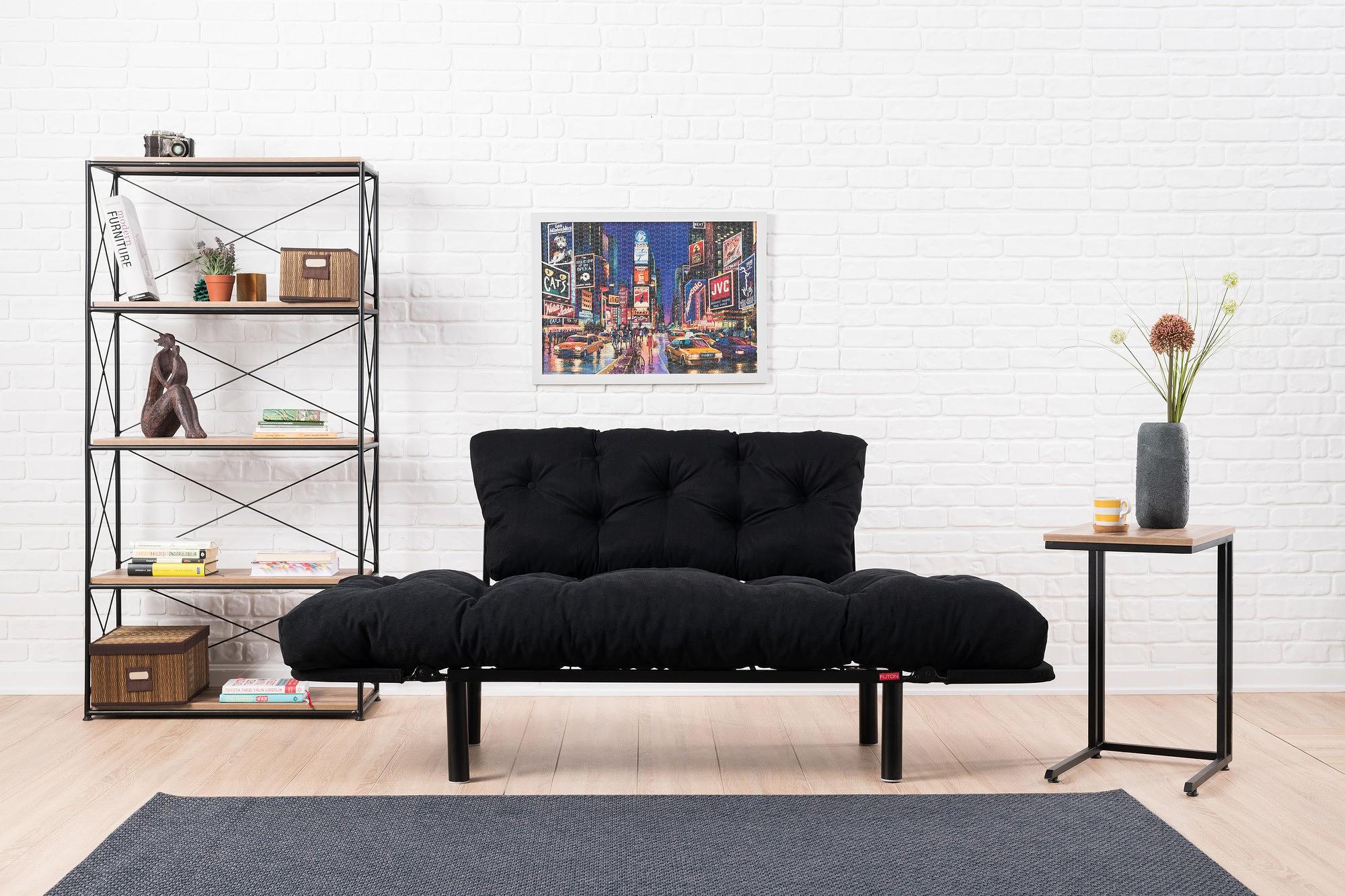 Nitta Sofa Bed 2-seater Black 6