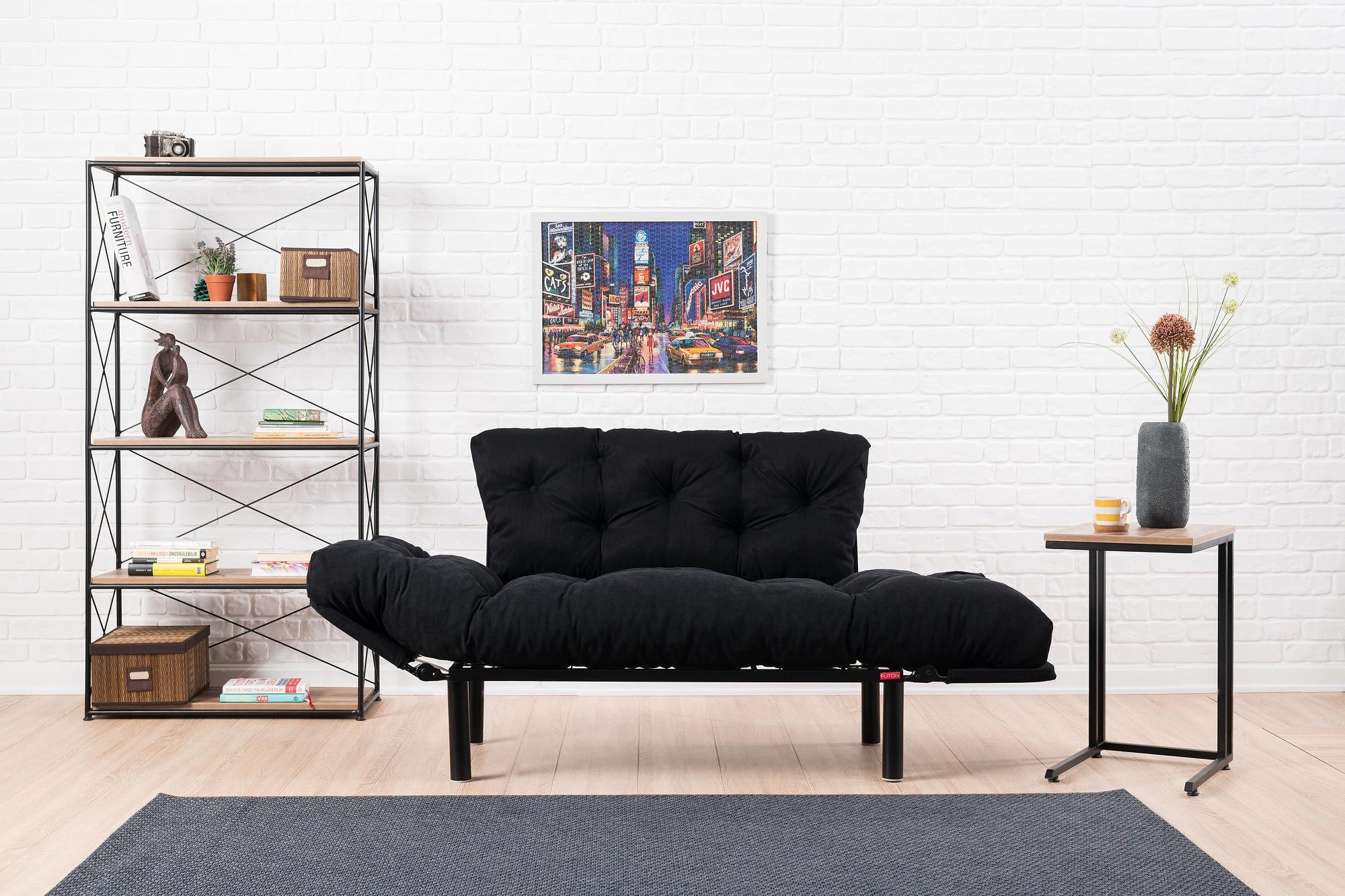 Nitta Sofa Bed 2-seater Black 7