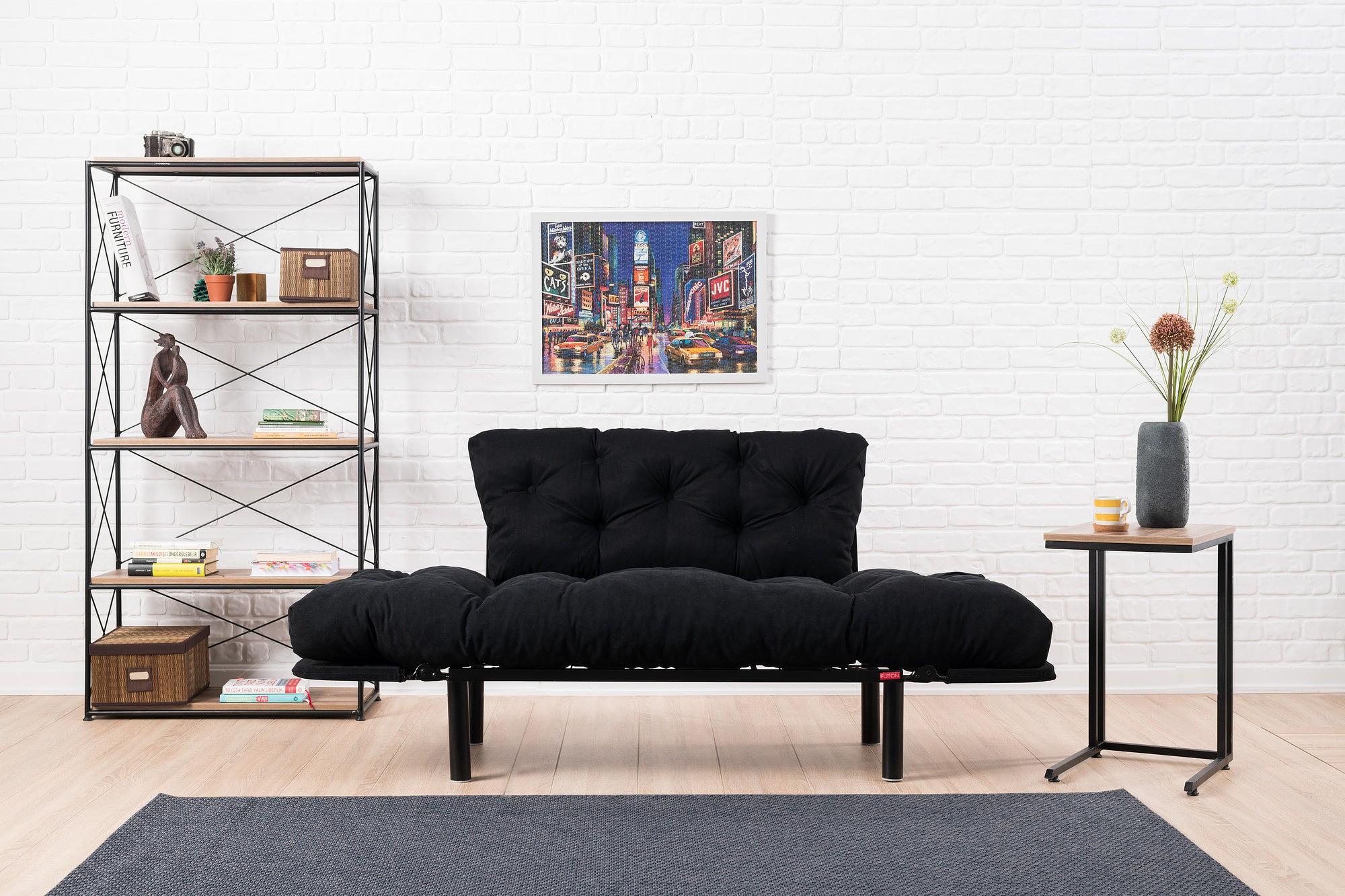 Nitta Sofa Bed 2-seater Black 8