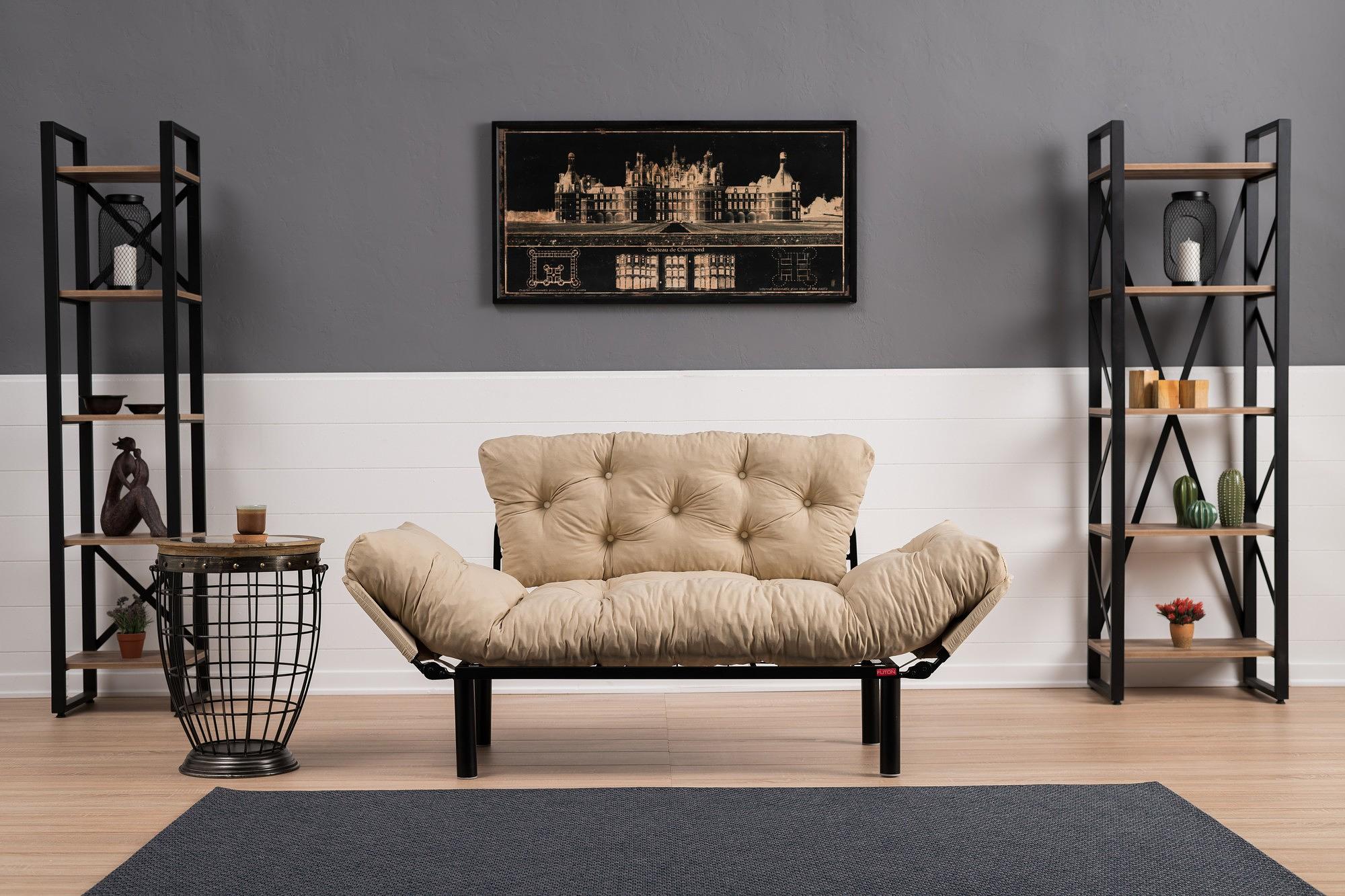 Nitta Sofa Bed 2-Seater Cream 1
