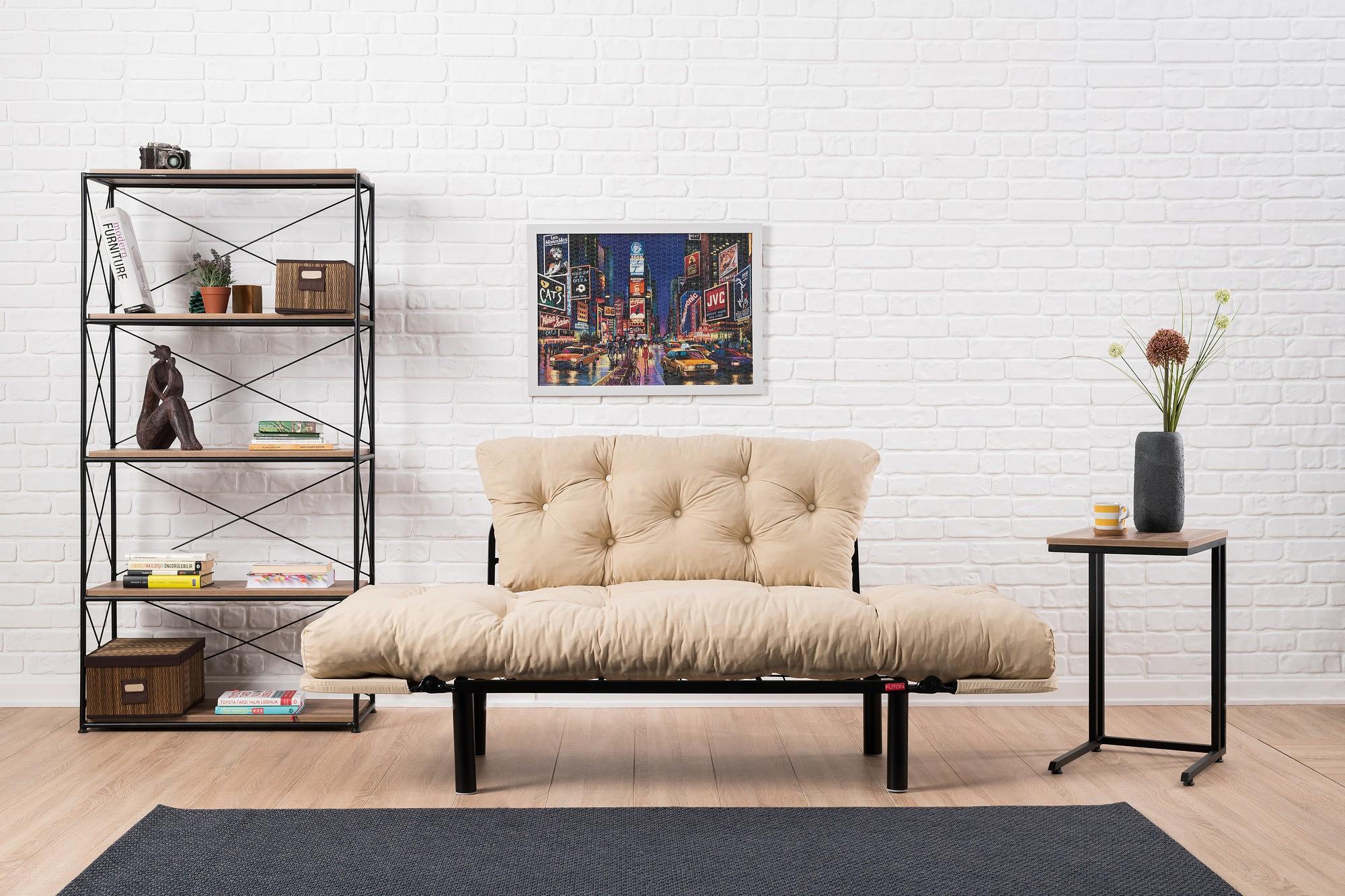 Nitta Sofa Bed 2-Seater Cream 2