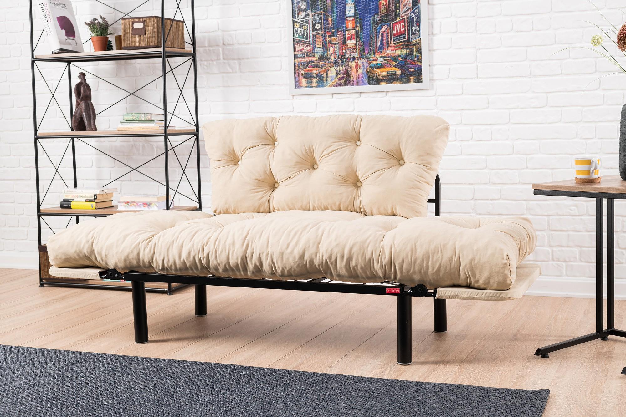 Nitta Sofa Bed 2-Seater Cream 4