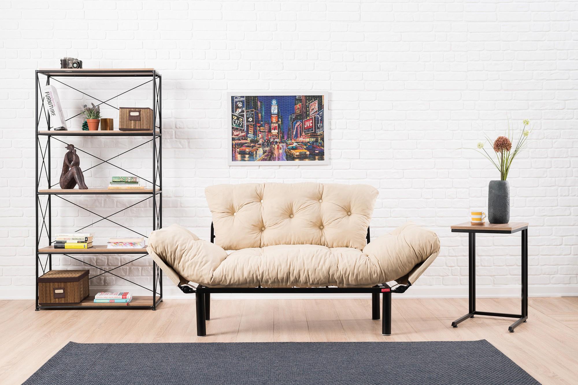 Nitta Sofa Bed 2-Seater Cream 8