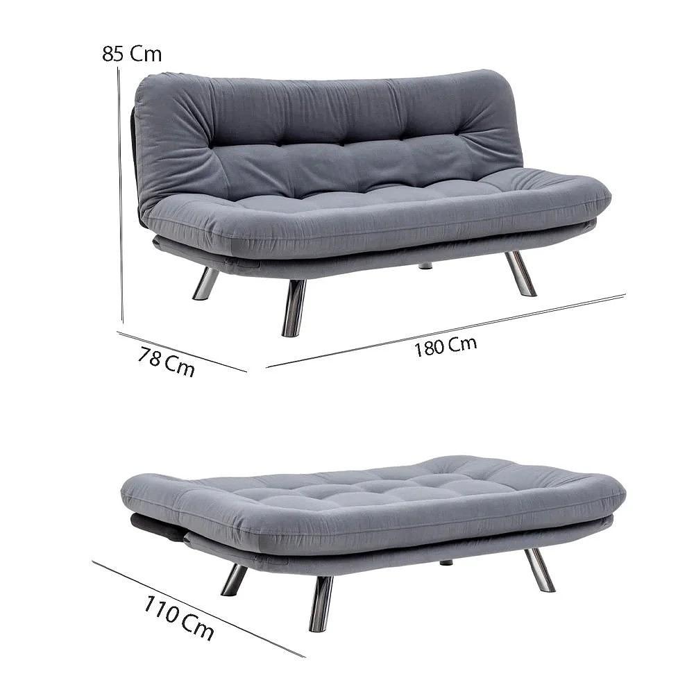 Misa Small Sofa Bed 3-Seater Multicolor 9