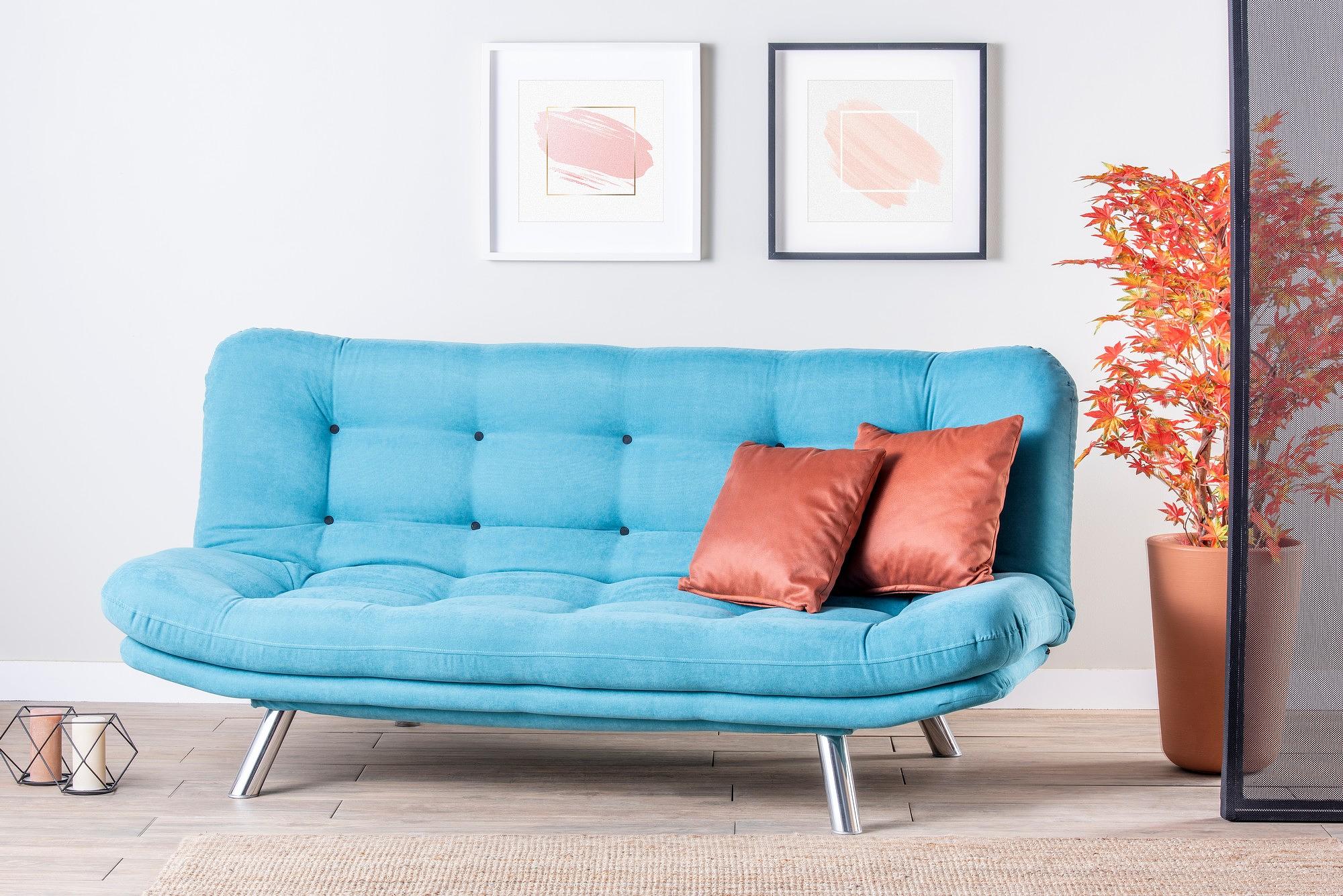 Misa Sofa Bed 3-seater Turquoise 1