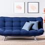 Misa Sofa Bed 3-Seater Navy Blue 2