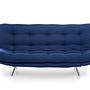 Misa Sofa Bed 3-Seater Navy Blue 3