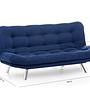 Misa Sofa Bed 3-Seater Navy Blue 9