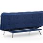 Misa Sofa Bed 3-Seater Navy Blue 7