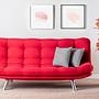 Misa Sofa Bed 3-Seater Red 2