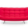 Misa Sofa Bed 3-Seater Red 0