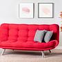 Misa Sofa Bed 3-Seater Red 1