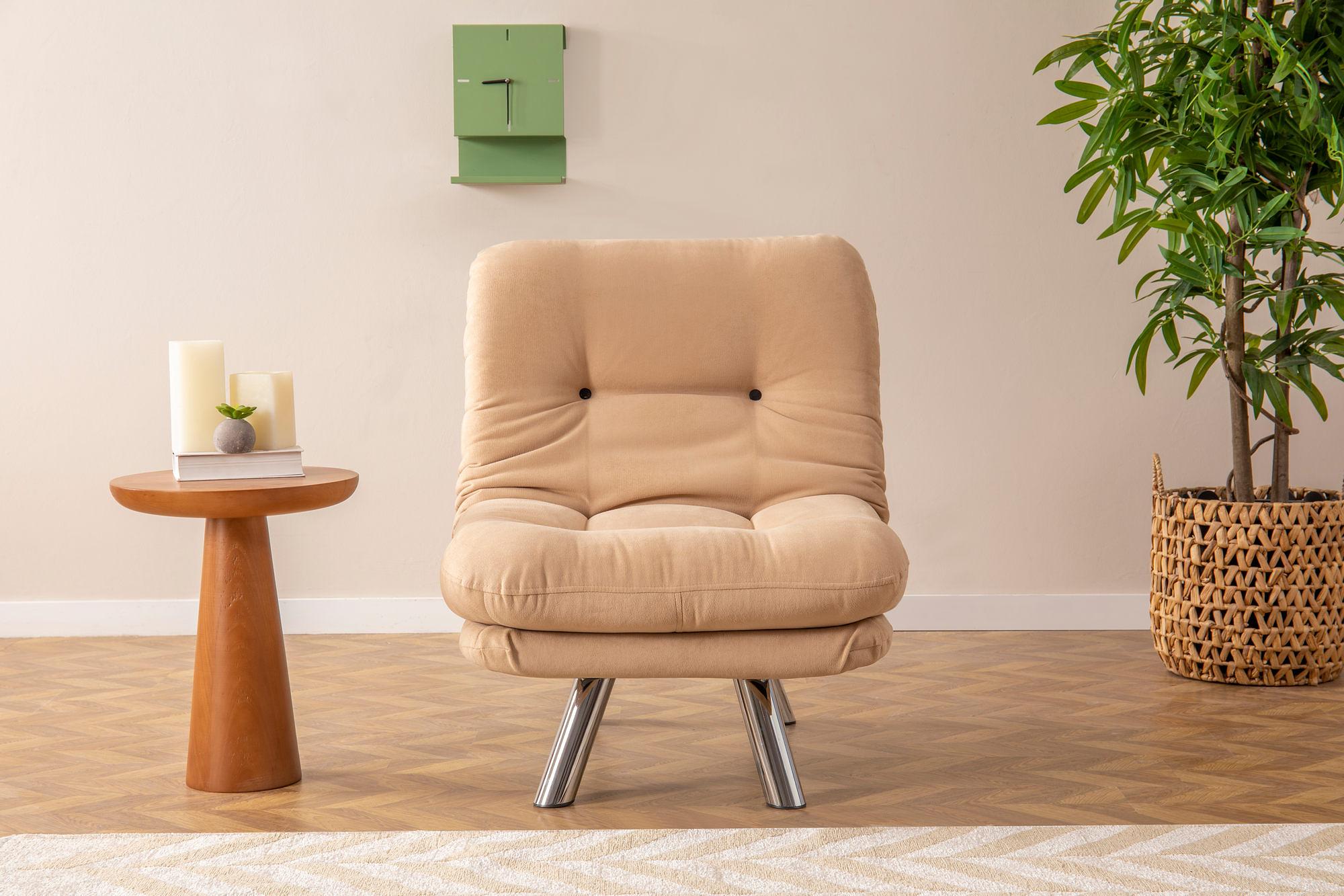 Misa Small Solo Sofa Bed 1-Seater Cream 2