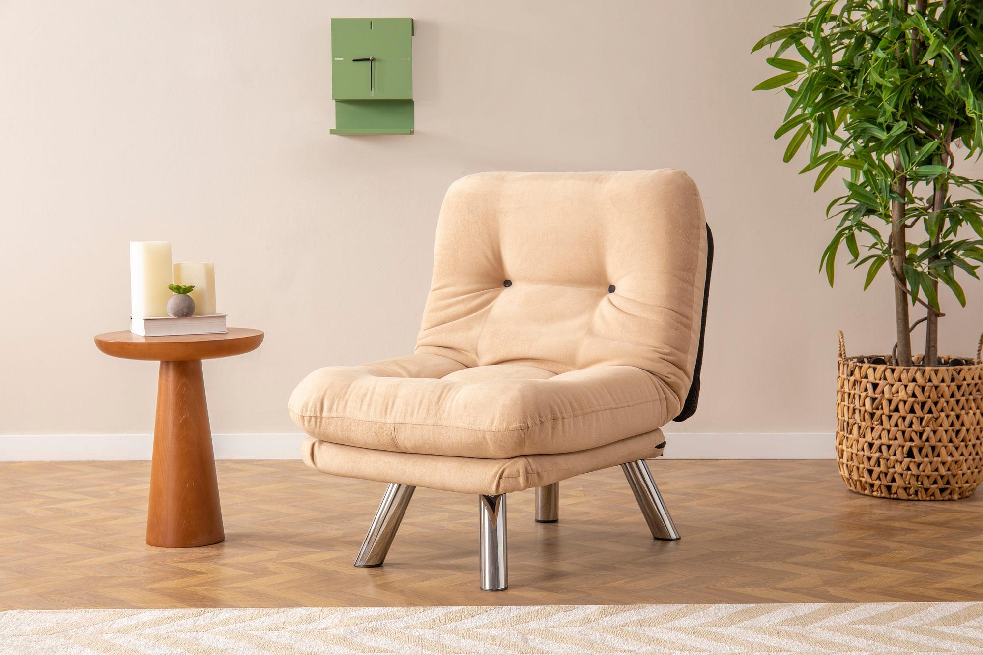 Misa Small Solo Sofa Bed 1-Seater Cream 1
