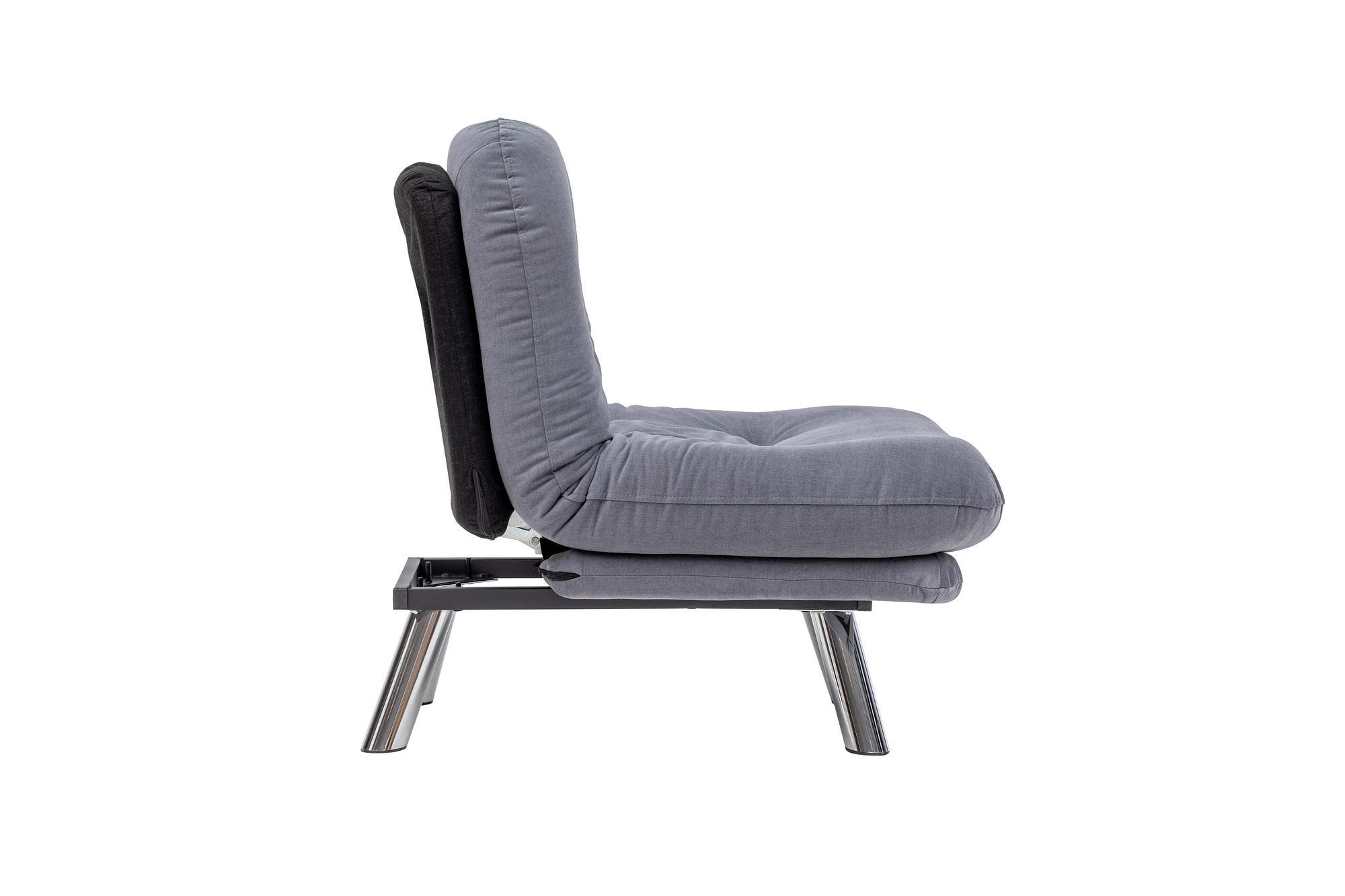 Misa Small Solo Sleeper Sofa 1-Seater Grey 7