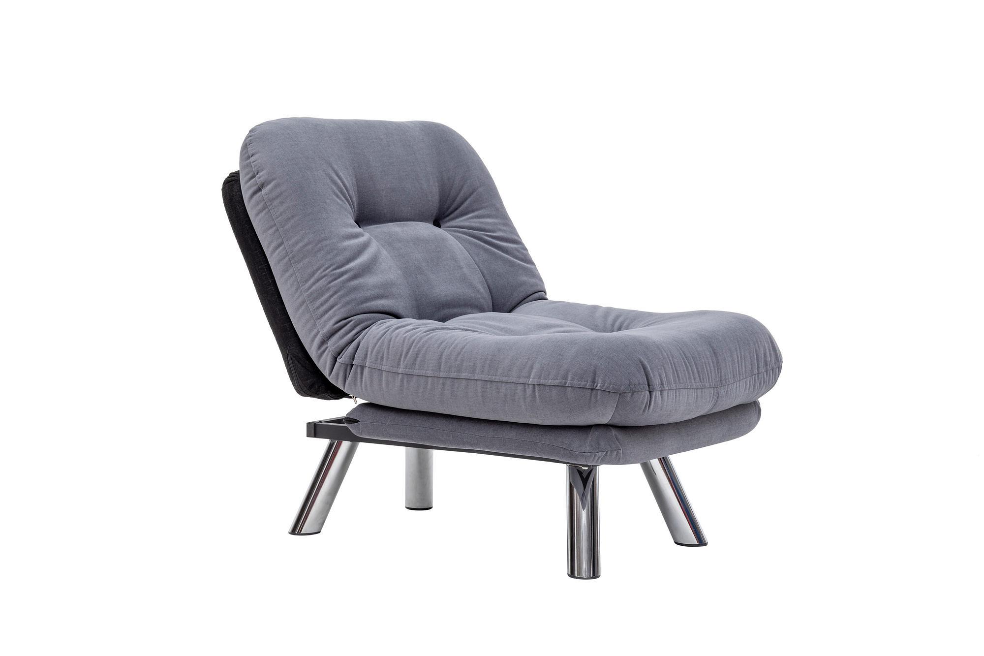 Misa Small Solo Sleeper Sofa 1-Seater Grey 6