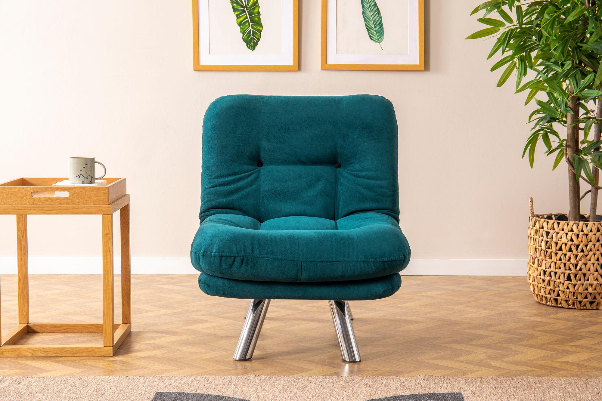 Misa Small Solo Sofa Bed 1-seater Petrol Green 2
