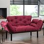 Nitta Sofa Bed 2-seater Maroon 2