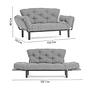 Nitta Sofa Bed 2-seater Maroon 8