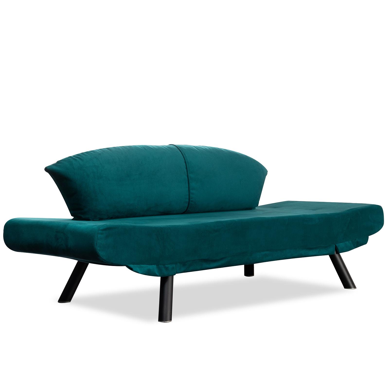 Genzo Sofa bed 2-seater Petrol Blue 4