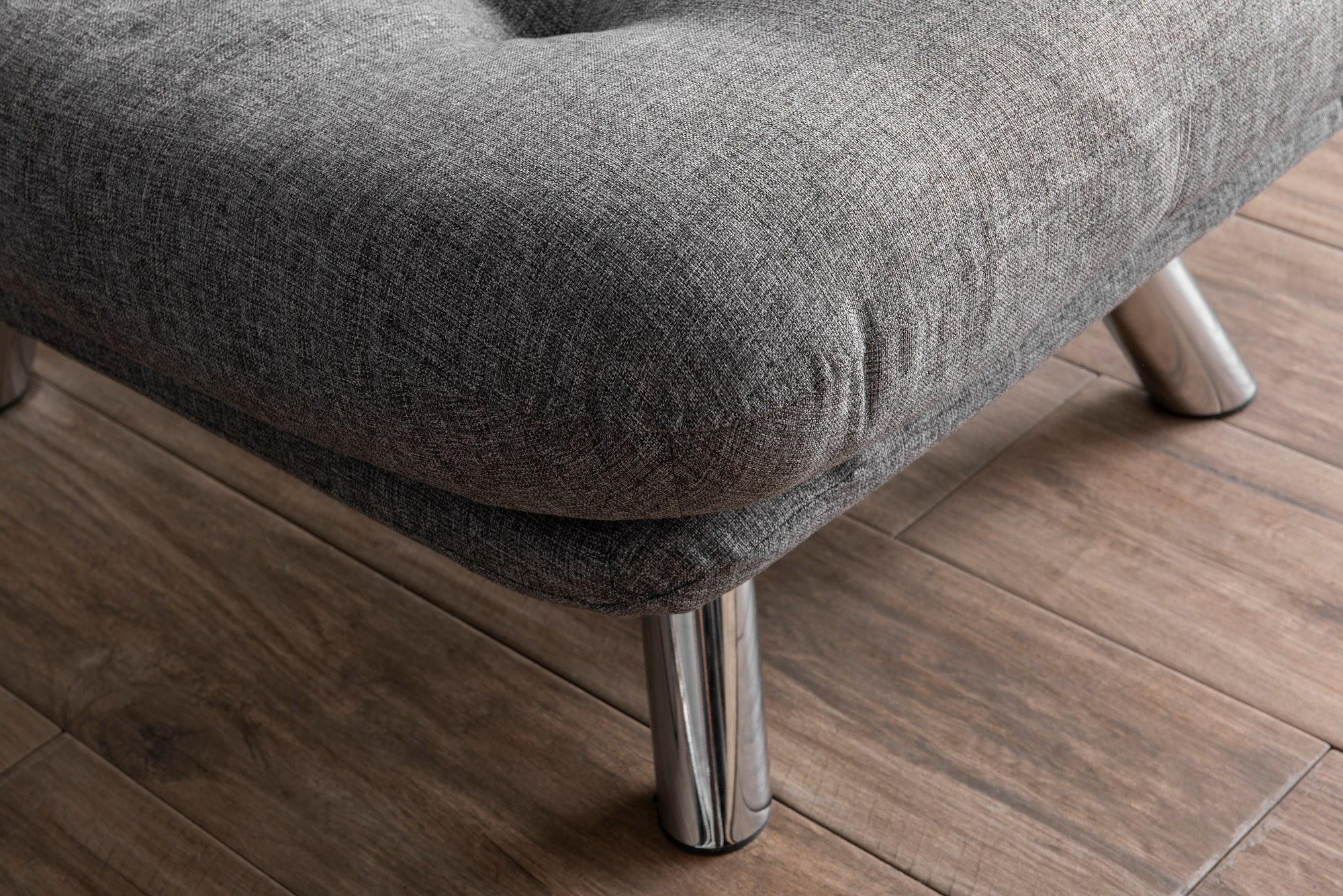 Misa Small Solo Sofa Bed 1-Seater Light Grey 5
