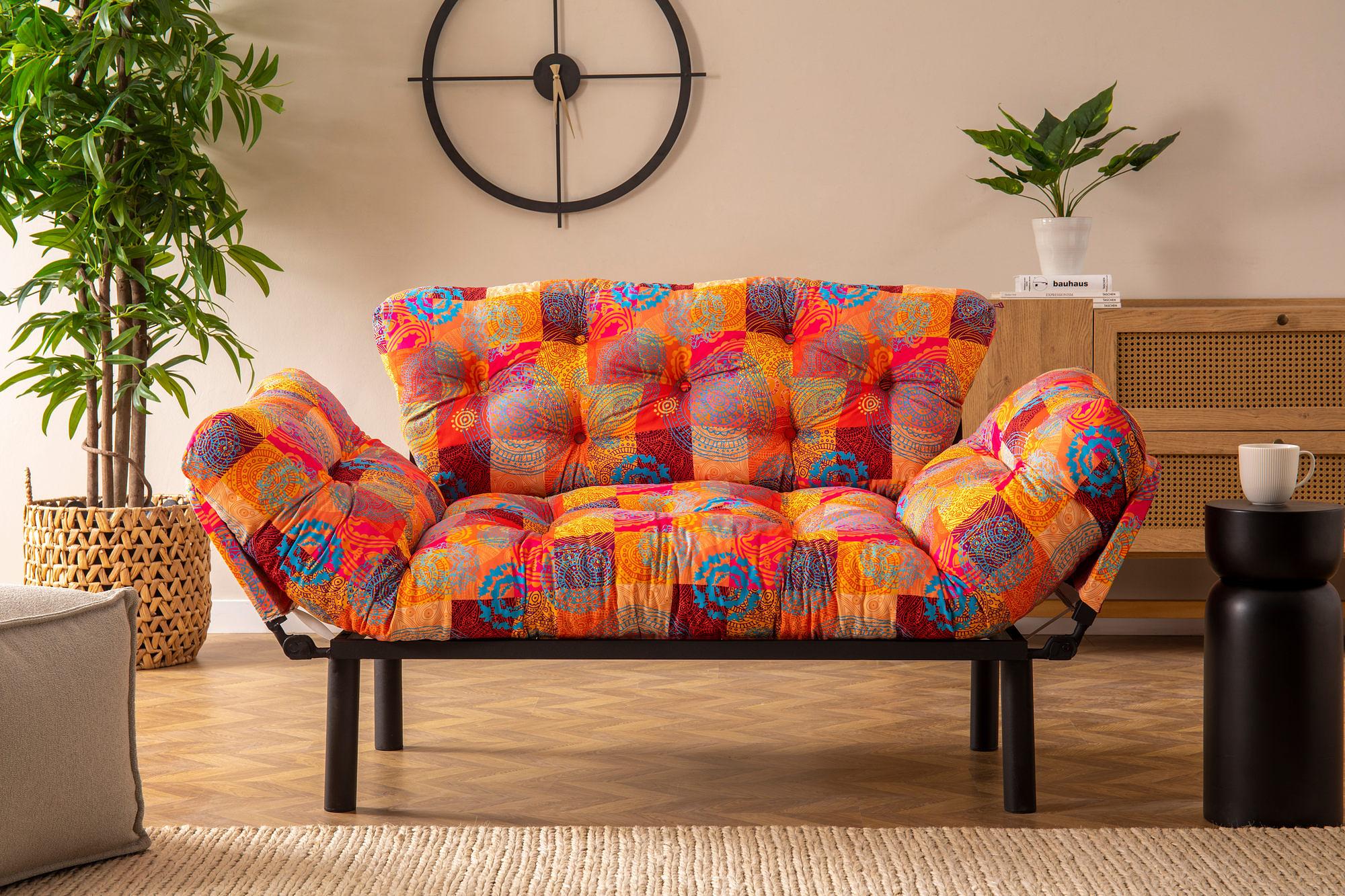Nitta Sofa Bed 2-Seater Multicolor 2