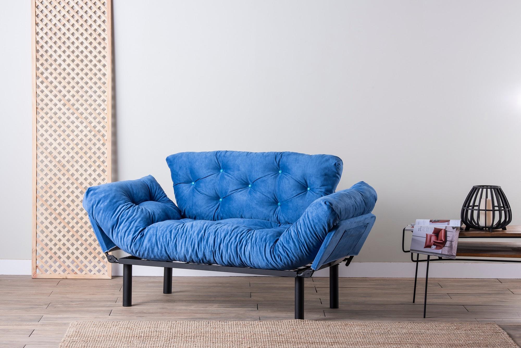 Nitta Sofa Bed 2-seater Blue 1