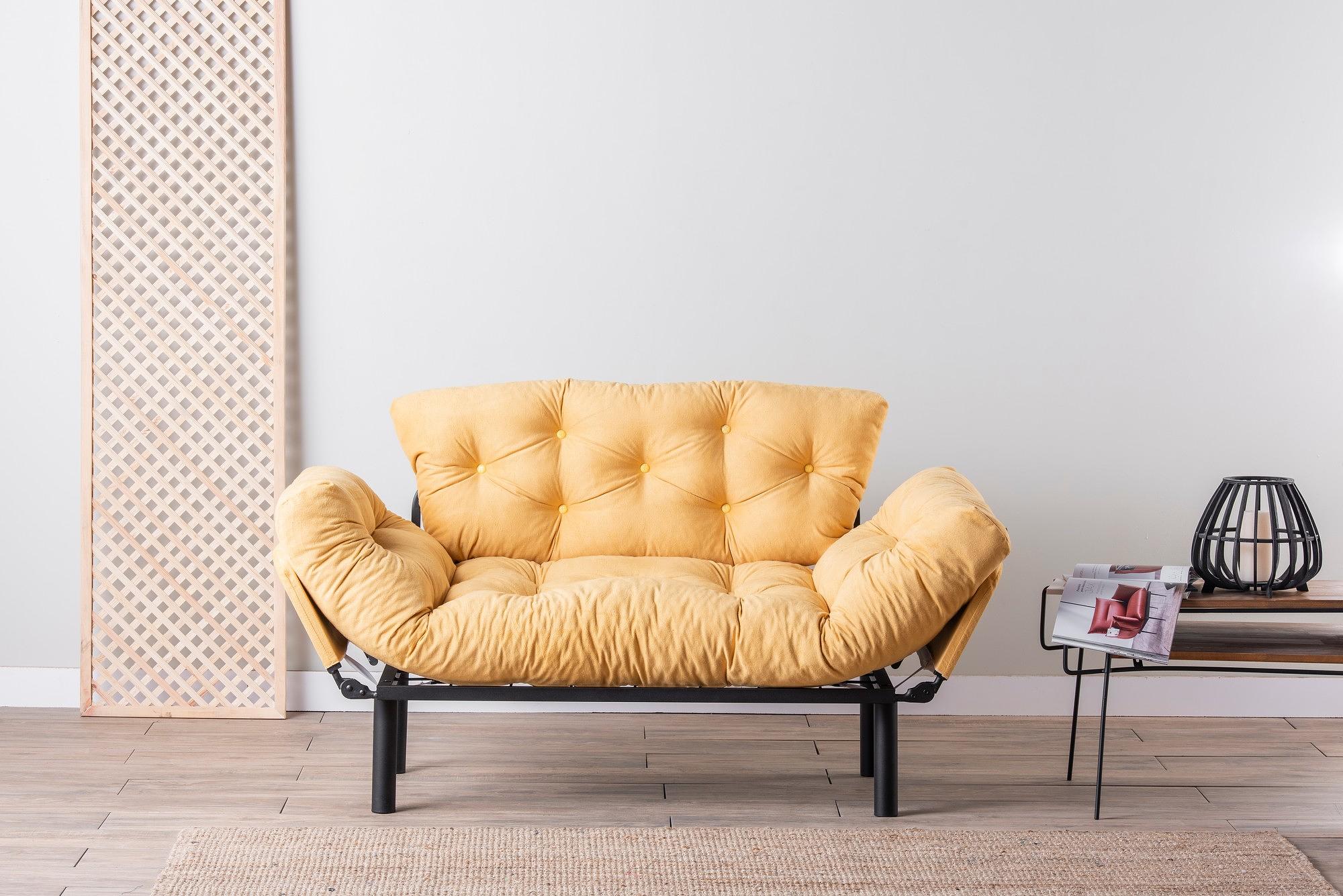 Nitta Sofa Bed 2-seater Mustard 2